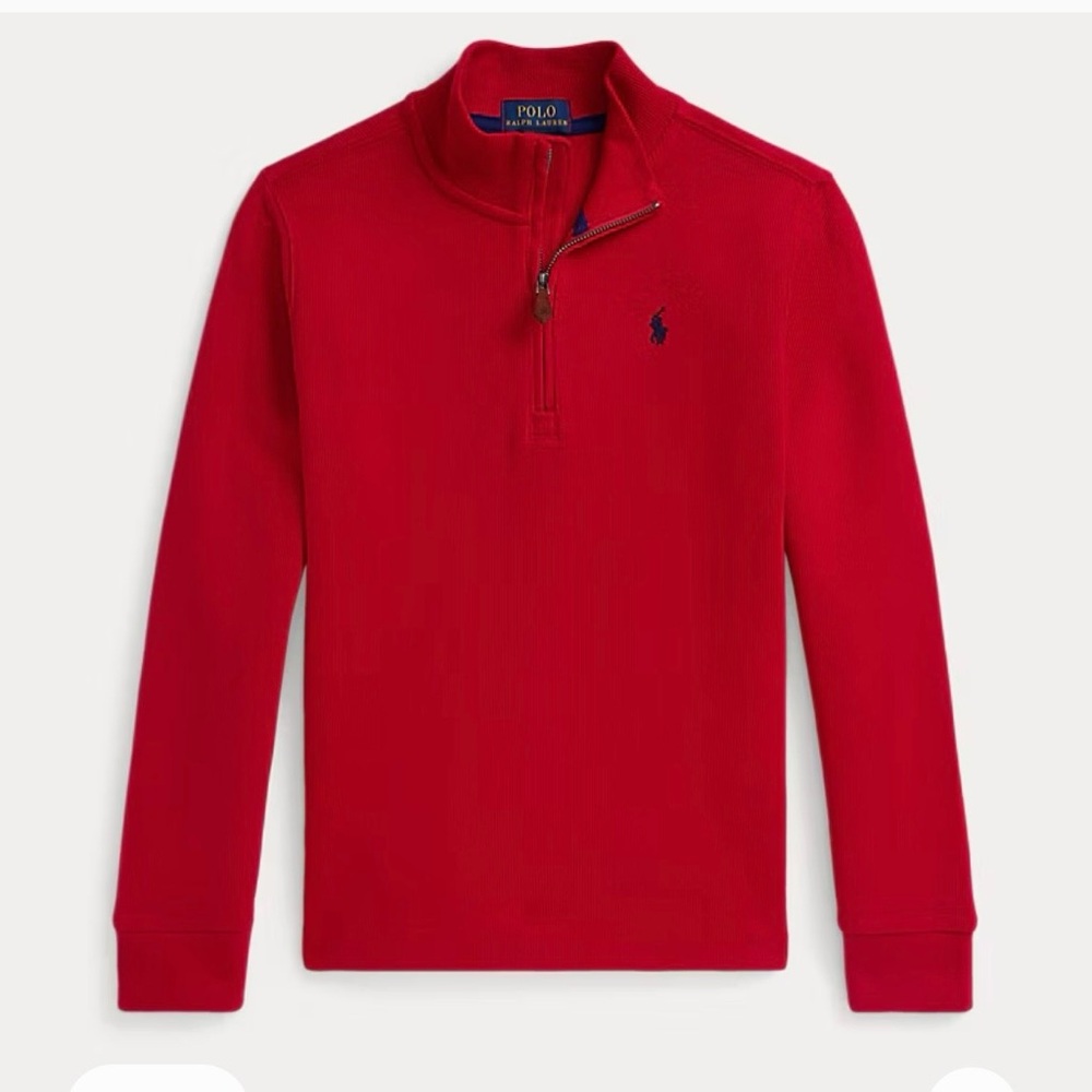 Polo Ralph Lauren Vibrant Red Cotton Pullover